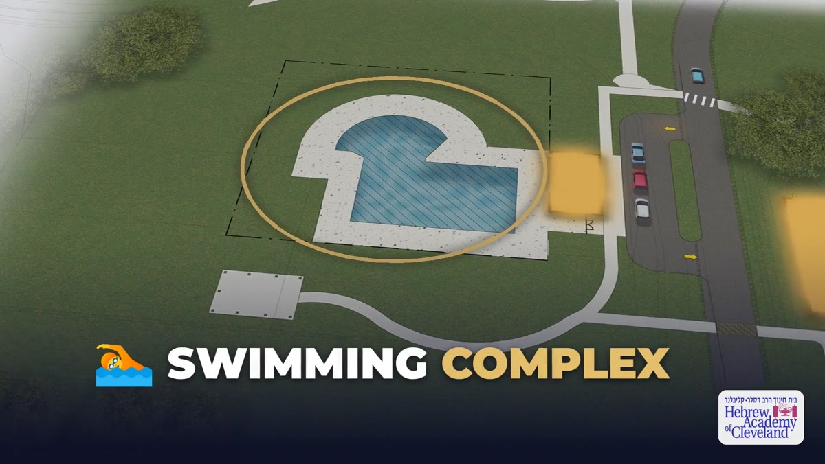 Site plan view of the swimming complex